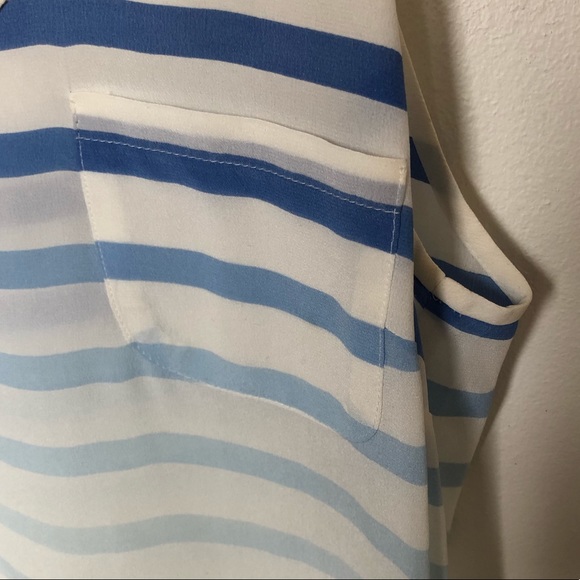 NWT Joie silk camisole/tank, small, blue/white - Picture 5 of 6